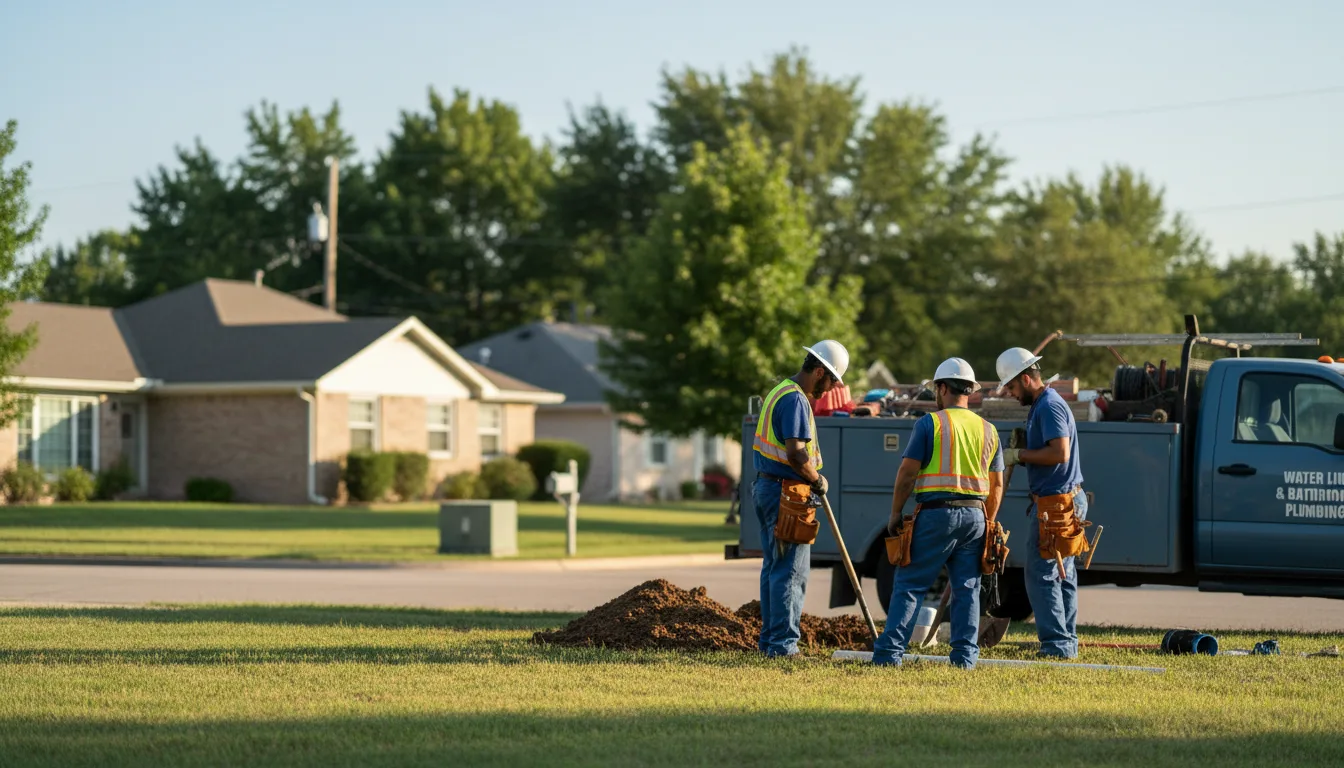 Residential water line and bathroom plumbing service in Lucerne, IN